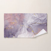 Violet en goudmarmer bad handdoek (Handdoek)