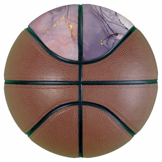 Violet en goudmarmer basketbal (Rechts)