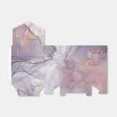 Violet en goudmarmer bedankdoosjes (Uitgevouwen)