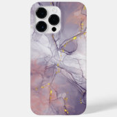 Violet en goudmarmer Case-Mate iPhone case (Achterkant)