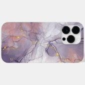 Violet en goudmarmer Case-Mate iPhone case (Achterkant (horizontaal))