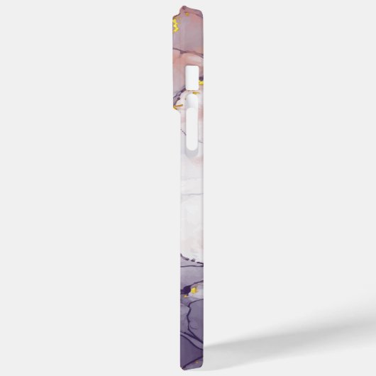 Violet en goudmarmer Case-Mate iPhone case (Achterkant / Links)