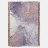 Violet en goudmarmer deken (Voorkant Verticaal)