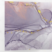 Violet en goudmarmer drieluik kaart (Binnenzijde eerst)