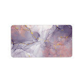 Violet en goudmarmer etiket (Voorkant)