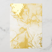 Violet en goudmarmer folie uitnodiging (Voorkant)