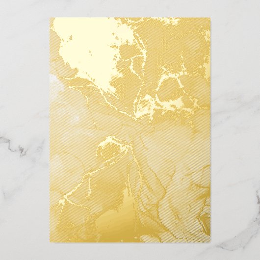 Violet en goudmarmer folie uitnodiging (Voorkant)