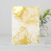 Violet en goudmarmer folie uitnodiging (Staand Voorkant)