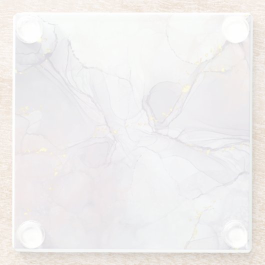 Violet en goudmarmer glazen onderzetter (Achterkant)