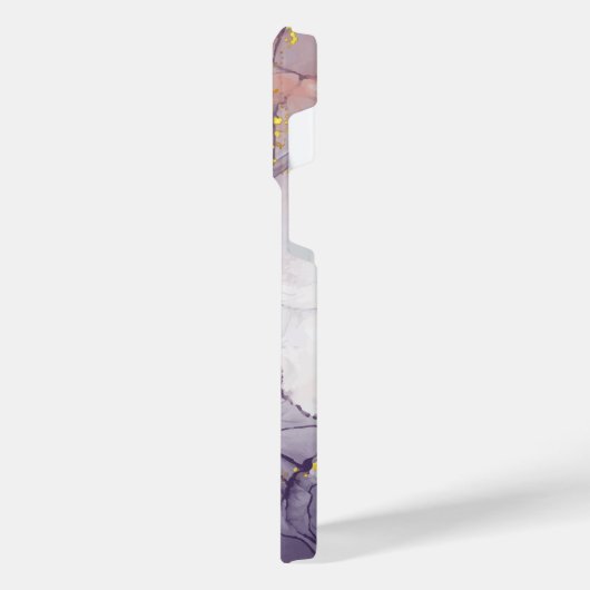 Violet en goudmarmer iPhone hoesje (Linkerkant)