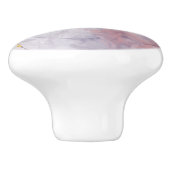 Violet en goudmarmer keramische knop (Zijkant)