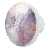 Violet en goudmarmer keramische knop (Rechts)