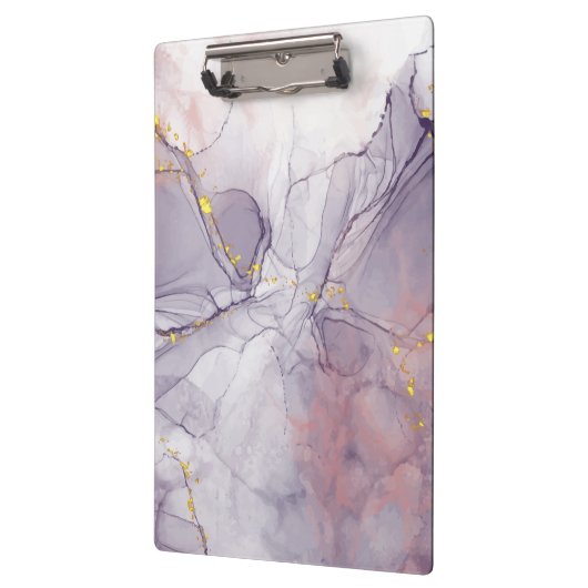 Violet en goudmarmer klembord (Links)