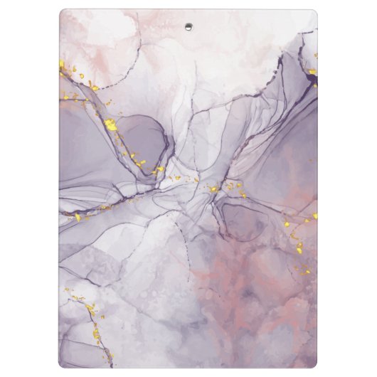 Violet en goudmarmer klembord (Achterkant)