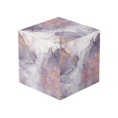 Violet en goudmarmer kubus (Achter hoekig)