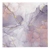 Violet en goudmarmer kubus (Voorkant)