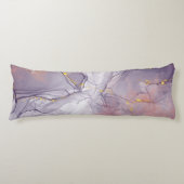 Violet en goudmarmer lichaamskussen (Voorkant)