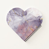Violet en goudmarmer notitieboek (Achterkant)