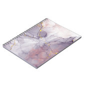 Violet en goudmarmer notitieboek (Linkerzijde)