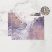 Violet en goudmarmer notitiekaartje (Voorkant / Achterkant in situ)