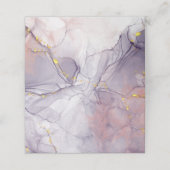 Violet en goudmarmer plaatskaartje (Buitenkant ongevouwen)