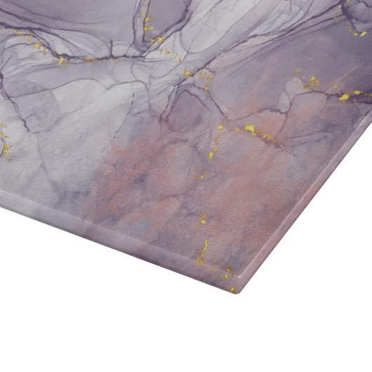 Violet en goudmarmer snijplank (Hoek)