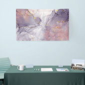 Violet en goudmarmer spandoek (Beurs)