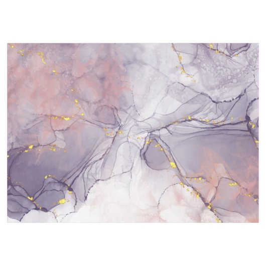 Violet en goudmarmer tafelkleed (Voorkant (Horizontaal))