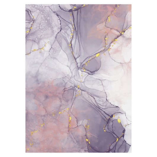 Violet en goudmarmer tafelkleed (Voorkant)