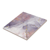 Violet en goudmarmer tegeltje (Zijkant)