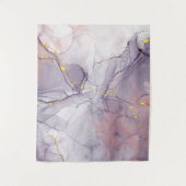 Violet en goudmarmer wandkleed (Voorkant)