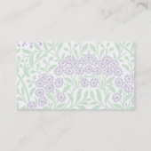 Violet en Green Floral Damask Pattern Contactkaartje (Achterkant)