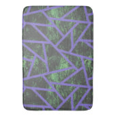 Violet en groen mozaïekpatroon badmat (Voorkant Verticaal)