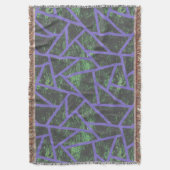 Violet en groen mozaïekpatroon deken (Voorkant Verticaal)