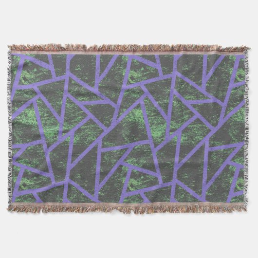 Violet en groen mozaïekpatroon deken (Voorkant)