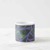 Violet en groen mozaïekpatroon espresso kop (Voorkant)