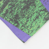 Violet en groen mozaïekpatroon fleece deken (Hoek)