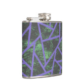 Violet en groen mozaïekpatroon heupfles (Rechts)