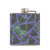 Violet en groen mozaïekpatroon heupfles (Achterkant)