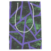 Violet en groen mozaïekpatroon medium cadeauzakje (Voorkant)