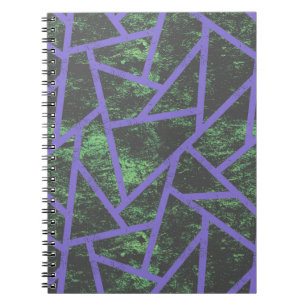 Violet en groen mozaïekpatroon notitieboek