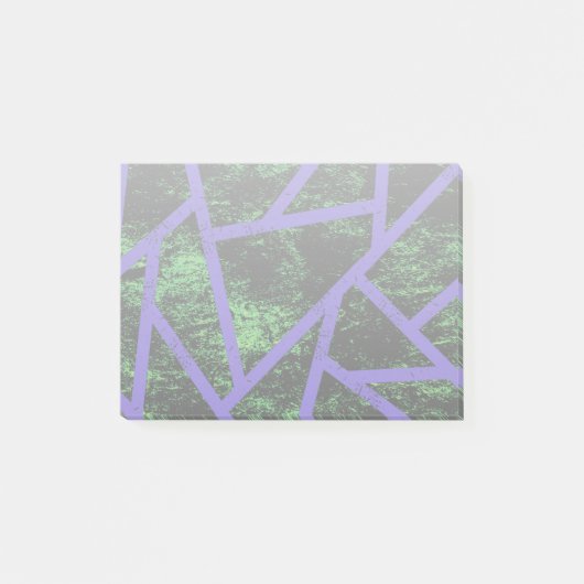 Violet en groen mozaïekpatroon post-it® notes (Voorkant)