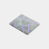 Violet en groen mozaïekpatroon post-it® notes (Schuin)
