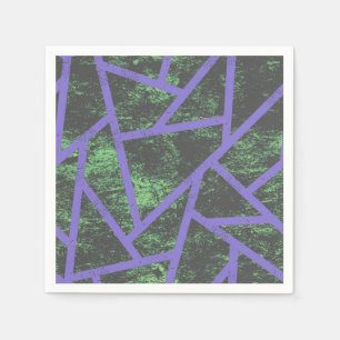 Violet en groen mozaïekpatroon servet