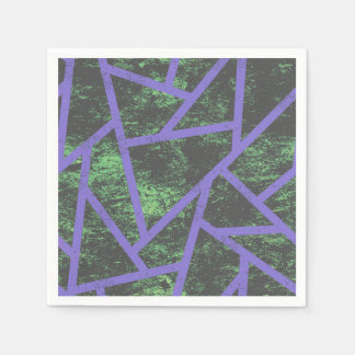 Violet en groen mozaïekpatroon servet
