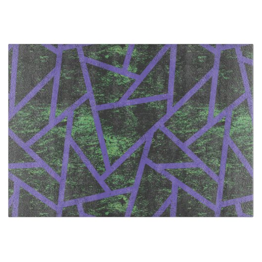 Violet en groen mozaïekpatroon snijplank (Voorkant)