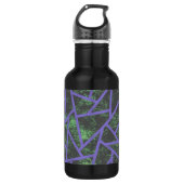 Violet en groen mozaïekpatroon waterfles (Voorkant)