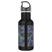 Violet en groen mozaïekpatroon waterfles (Achterkant)