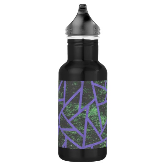 Violet en groen mozaïekpatroon waterfles (Rechts)