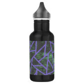 Violet en groen mozaïekpatroon waterfles (Links)